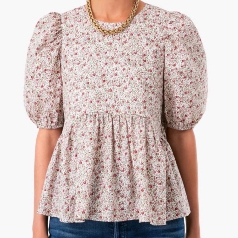 Hyacinth House Pink Floral Lyla Blouse
